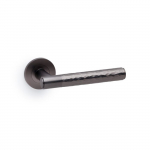 Spitfire Lever on Round Rose Hammered Style Dark Bronze