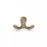 AW773AB Victorian Double Robe Hook Antique Brass