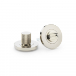 AW790PNPVD Knurled Thumbturn and Release Polished Nickel PVD