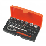 BAHCO 2058S26 26pce RATCHET SOCKET SET of 26 METRIC 1/4in