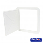 WHITE PLASTIC HINGED ACCESS PANEL 300 X 300