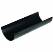 FLOPLAST HALF ROUND CAST IRON GUTTER RG4 CI 4metre BLACK