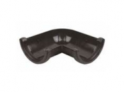 FLOPLAST HALF ROUND CAST IRON 90o ANGLE RA1CI BLACK