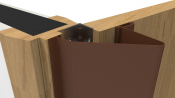 Carlisle Brass ES802 Finger Protector Brown Rear1950mm Open Side 120°