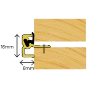 EXITEX DDCS/16mm DOUBLE DOOR CENTRE SEAL 2400mm GOLD