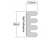 DRY GLAZE BLACK 9mm X 4mm PER METRE