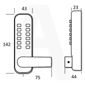 Borg BL2401 Lever Digital Lock Medium Duty Optional Holdback