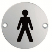 EUROSPEC STEELWORX SIGNAGE SYMBOL MALE 76mm dia