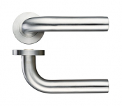 ZOO HARDWARE ZPS070SS 22m RADIUS LEVER SCREW ON ROSE SATIN STAINLESS STEEL