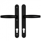 HOPPE Atlanta 92mm 3 Hole Fix UPVC Lever Furn Black