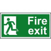 Fire exit man left PVC 300mm x 150mm