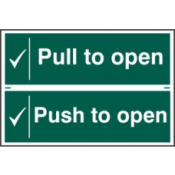 PULL TO OPEN / PUSH TO OPEN PVC 300mm x 200mm 2 per SHEET