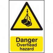 DANGER OVERHEAD HAZARD PVC 200mm x 300mm