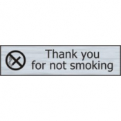 THANK YOU FOR NOT SMOKING SSE 200mm x 50mm