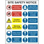 COMPOSITE SITE SAFETY NOTICE FMX 800 x 600mm PVC