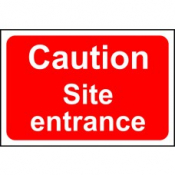 CAUTION SITE ENTRANCE FMX 600mm x 400mm