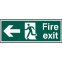 Fire exit (Man arrow left) - SAV (400 x 150mm)