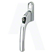 UPVC Espagnolette Window Handle In Line Straight Polished Chrome