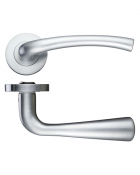 ZPZ010 SC Assisi Lever On Round Screw On Rose Satin Chrome