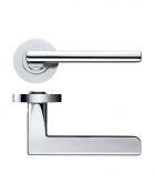 Zoo Hardware ZPZ070CP Venice Lever On Round Screw on Rose Polished Chrome