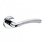 Zoo Hardware ZPZ130SC/CP Saturn Lever Furniture On Round Screw On Rose