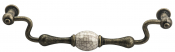 CRACKLE GLAZE PORCELAIN HANDLE FTD605 ABIC 128mm bolt centres