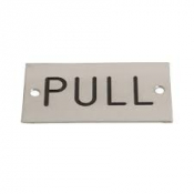 ALUMINIUM PULL SYMBOL FPA4301SAA 75mm X 30mm  EACH