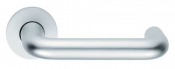 Eurospec Safety Lever on Round Rose Bar 19mm LRS9001