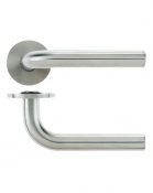VIER 19mm RADIUS LEVER ON ROSE (VS020S) SATIN STAINLESS