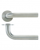 VIER 21mm RADIUS LEVER ON ROSE (VS050S) STAINLESS STEEL