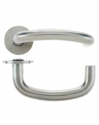 VIER 19mm ARCHED LEVER ON ROSE (VS070S) SATIN STAINLESS