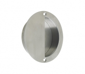 ZOO HARDWARE ZAS41SS HALF MOON FLUSH PULL 90mm DIA SATIN STAINLESS STEEL