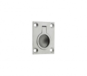 ZOO HARDWARE FLUSH RING PULL 48mm x 38mm SATIN STAINLESS ZAS43SS EACH