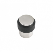 ZAS85SS DOOR STOP FLOOR MOUNTE D ROUND FLAT TOP SATIN STAINLESS STEEL