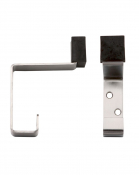 HAT AND COAT HOOK C/W RUBBERZA ZAS77SS SATIN STAINLESS