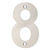 102mm STAINLESS STEEL NUMERAL ZSN08BSS 8