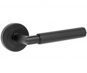 NERO MITRED KNURLED LEVER ON ROSE MATT BLACK JMB400