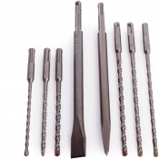 BOSCH SDS CHISEL + BIT SET 8 piece 2607017376