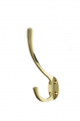 AHCHPB Traditional Hat & Coat Hook Polished Brass