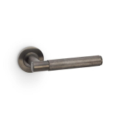 Spitfire Lever on Round Rose Knurled Style Dark Bronze PVD