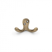 AW773AB Victorian Double Robe Hook Antique Brass