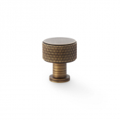 LUCIA KNURLED CABINET KNOB 35MM (ANTIQUE BRASS)
