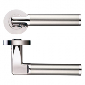 MILAN LEVER ON ROUND ROSE POL NICKEL/SATIN SS ZPZ030PNSS