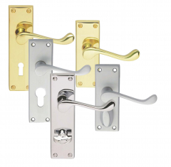 Carlisle Brass Victorian Scroll Lever Furniture On Backplate