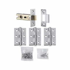Carlisle Brass Hinge & Latch Pack: 3 Hinges & Latch