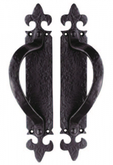 Carlisle Brass Ludlow Black Antique Offset Pull Handle On Backplate