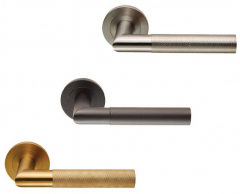Carlisle Brass Eurospec Steelworx SWL1169 Crown Knurled Lever On Round Rose