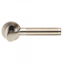 Eurospec Steelworx SWL1009 Duo Lucerna Lever Handle on Rose