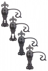 Foxcote Foundries Scroll Lever On Fleur De Lys Backplate
