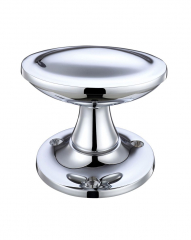 Zoo Hardware FB504 Oval Stepped Mortice Knob Furniture 60mm Rose diameter
